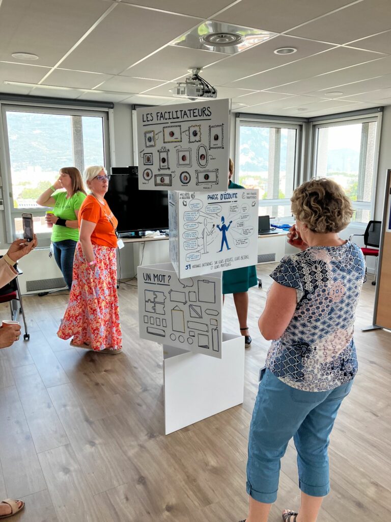 Groupe utilisant une méthode participative pour décider ensemble